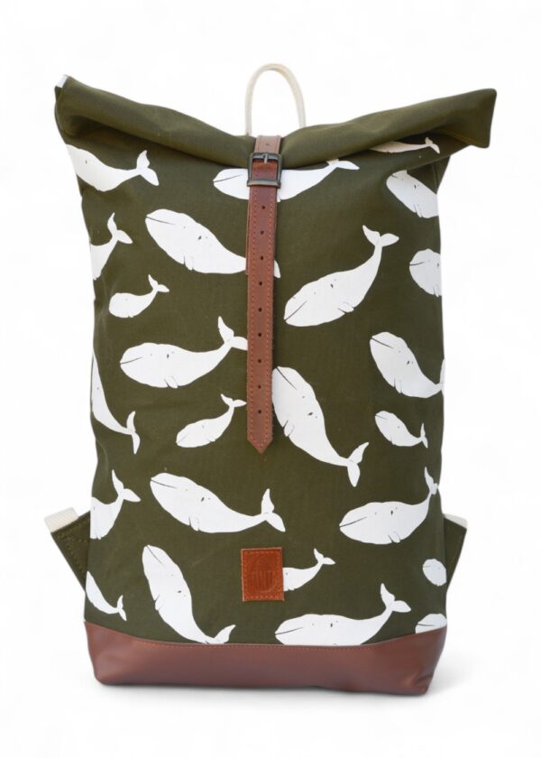 Classic - Olive & White Whales