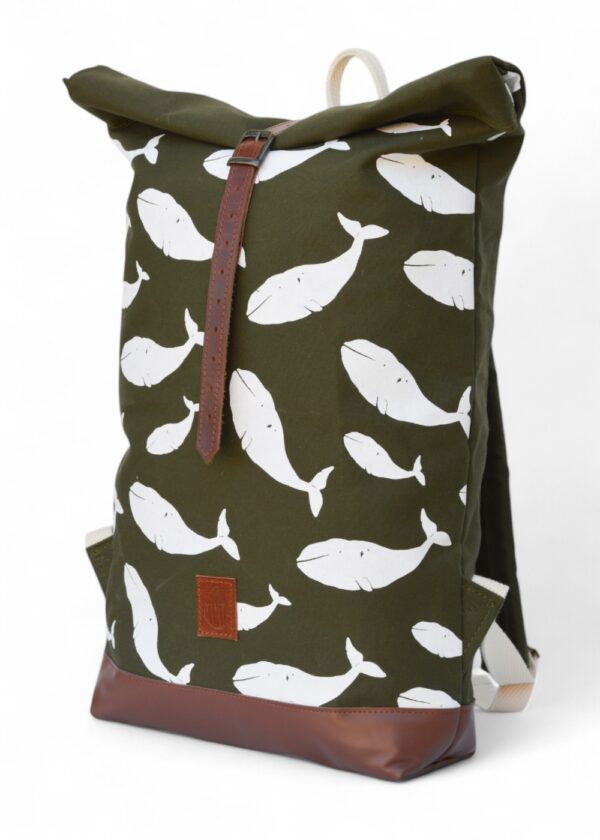 Classic - Olive & White Whales - Image 2