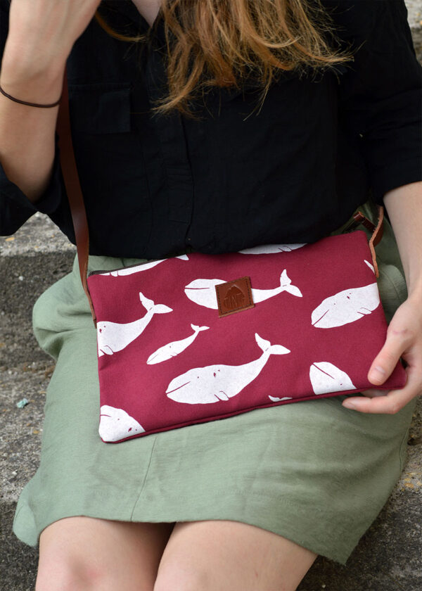 Shoulder bag - Wine & white whales - Image 3