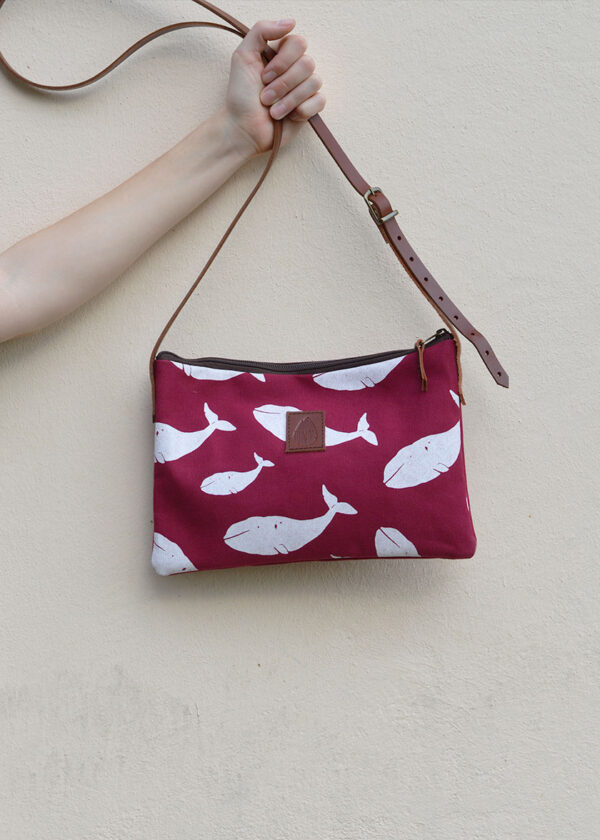 Shoulder bag - Wine & white whales - Image 4