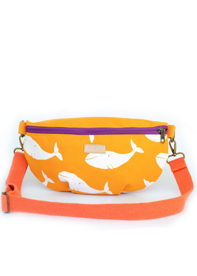 Waist bag - Yellow & Whales