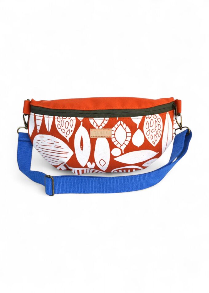 Waist bag - Orange & Leaves