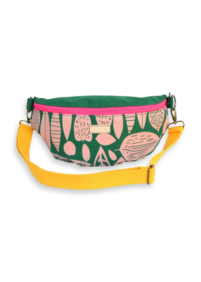 Waist bag - Green & Leaves